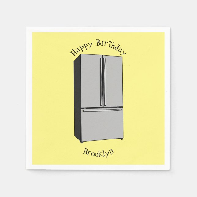 tecknad för kylskåp för fransk pappersservett (Framsidan)