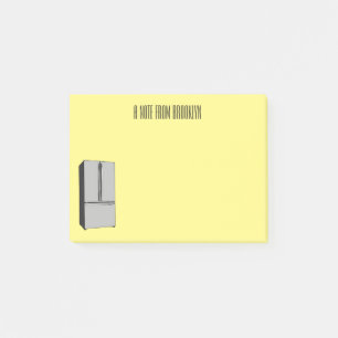 tecknad för kylskåp för fransk post-it block