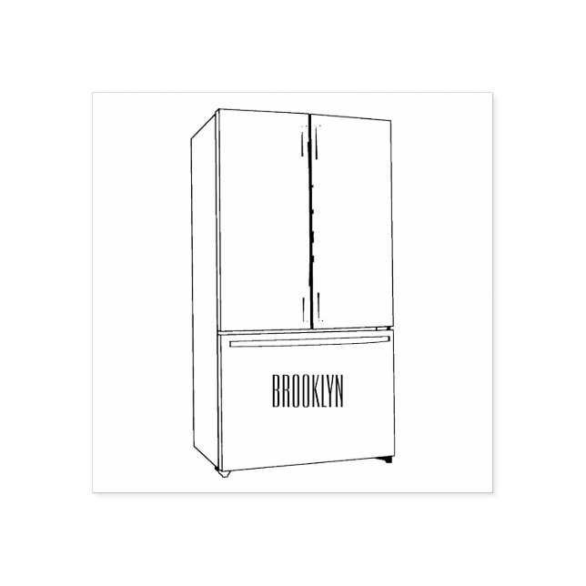 tecknad för kylskåp för fransk stämpel (Tryck)