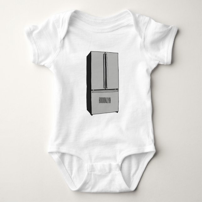 tecknad för kylskåp för fransk t shirt (Framsida)