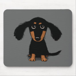 Tecknad för långfristig Dachshund Puppy Cute Hund Musmatta