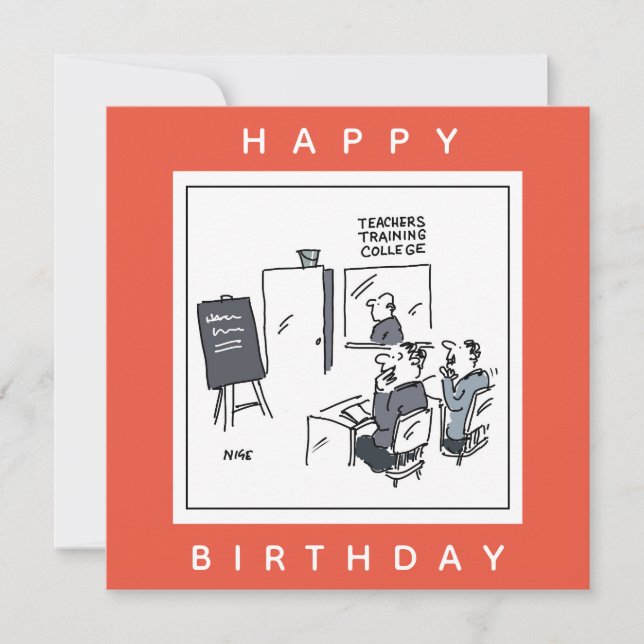 Tecknad för lärarutbildning kort (Framsida)