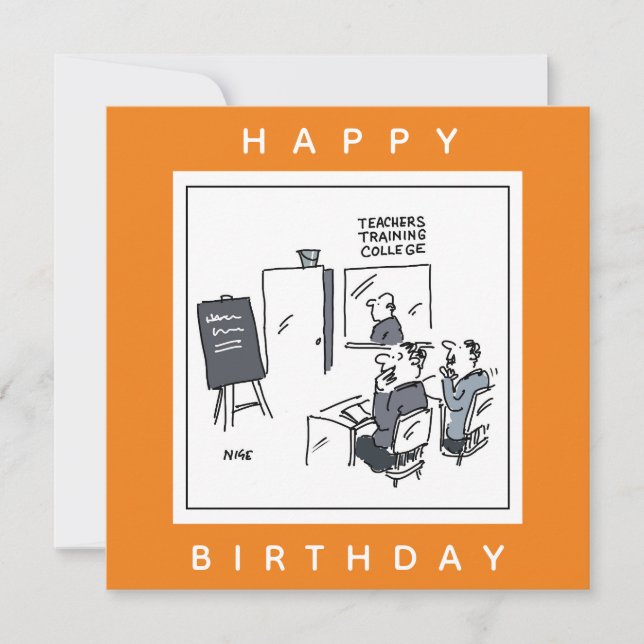 Tecknad för lärarutbildning kort (Framsida)