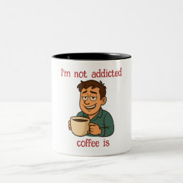 Tecknad för Lättare kaffeoffert Två-Tonad Mugg