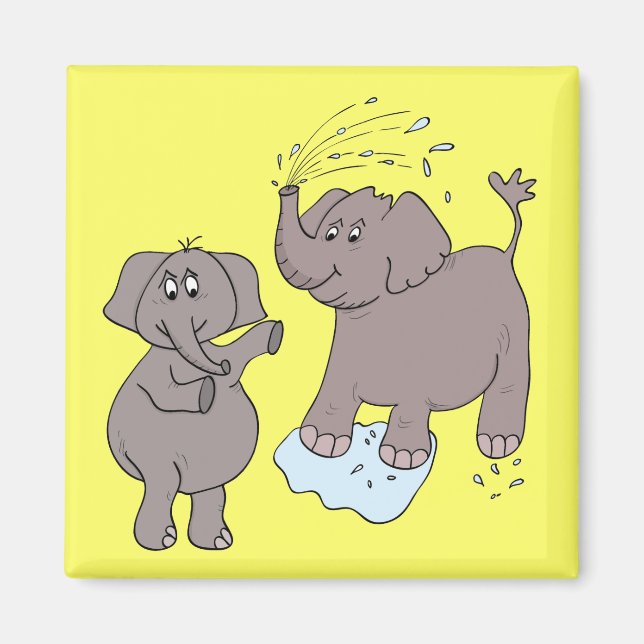 "tecknad" för lephants magnet (Framsidan)