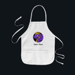 tecknad för Lila av personlig Barnförkläde<br><div class="desc">Personlig Apron med illustration av söt lila och gult dragon girl/fairy-tale design för barn in black Circle ,  design för barn by Maxi Harmony, </div>
