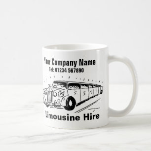 Tecknad för limousinhyra kaffemugg