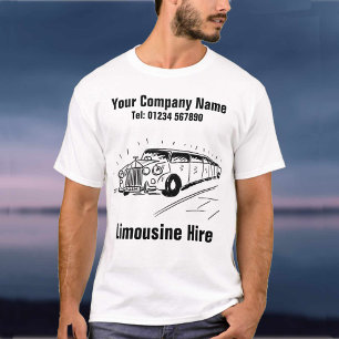 Tecknad för limousinhyra t shirt