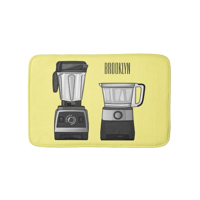 Tecknad för livsmedelsprocessor och mixer badrumsmatta (Framsidan)