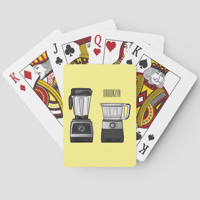 Tecknad för livsmedelsprocessor och mixer casinokort (Baksidan)