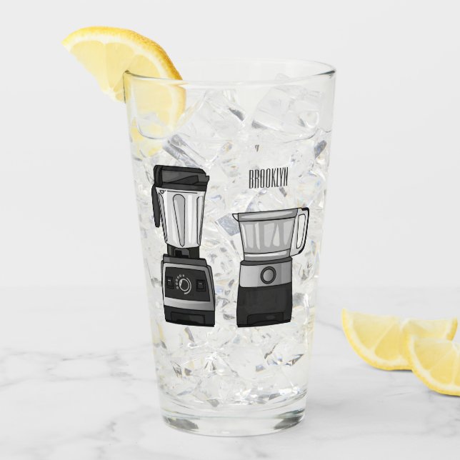 Tecknad för livsmedelsprocessor och mixer glaskopp (Framsida Ice)