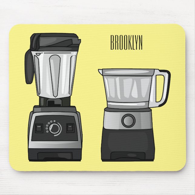 Tecknad för livsmedelsprocessor och mixer musmatta (Framsidan)