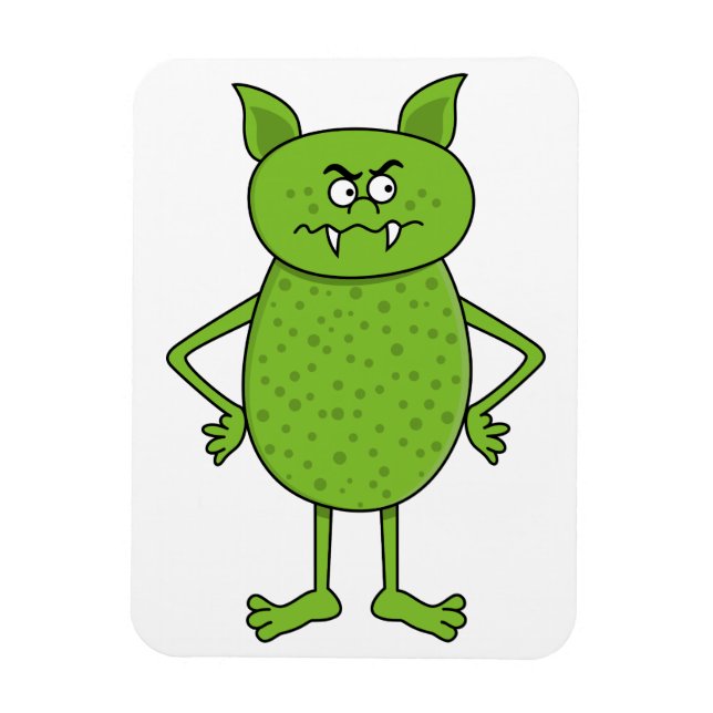 Tecknad för ljus grönt magnet (Vertikal)