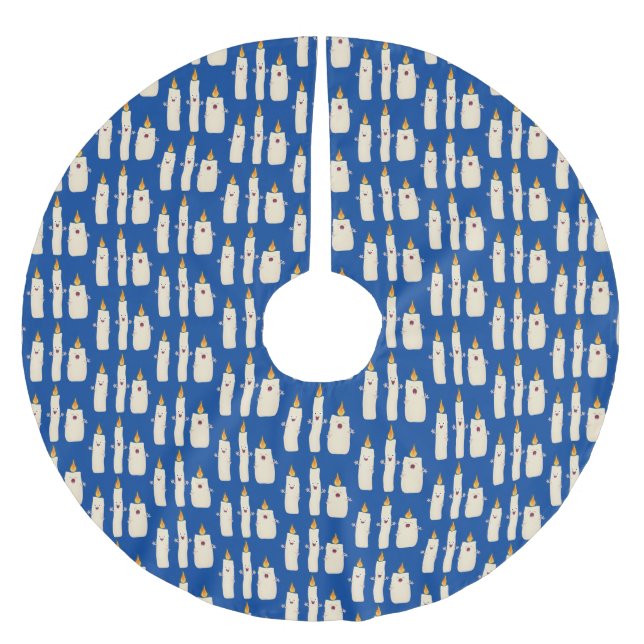 Tecknad för ljus- och ljudsignal julgransmatta borstad polyester (Framsidan)