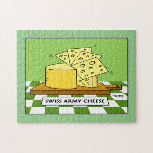 Tecknad för Lusny Swiss Army Cheese Pussel