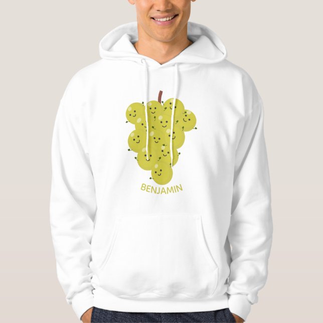 Tecknad för lustiga druvor hoodie (Framsida)