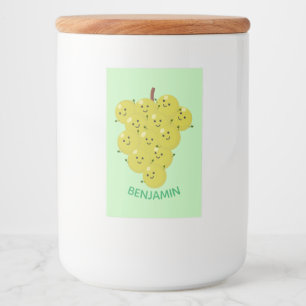 Tecknad för lustiga druvor mat etikett