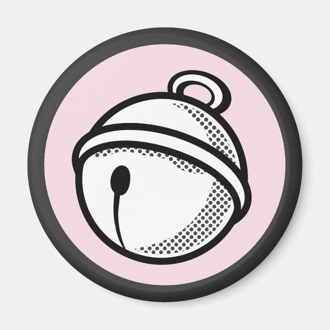 Tecknad för LV-kapsel, svart, vit katt Magnet (Framsidan)