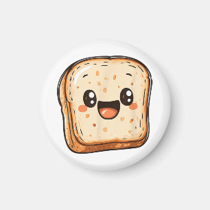 Tecknad för Lycklig Bread Slice-mildrande popup Magnet