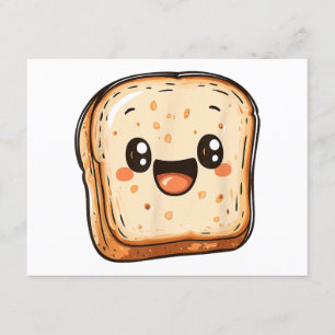 Tecknad för Lycklig Bread Slice-mildrande popup Tilläggskort