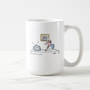 Tecknad för mager kosmetisk plastikkirurg kaffemugg