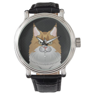 Tecknad för Maine Coonkatt (tända), Armbandsur