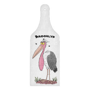 Tecknad för marabou stork