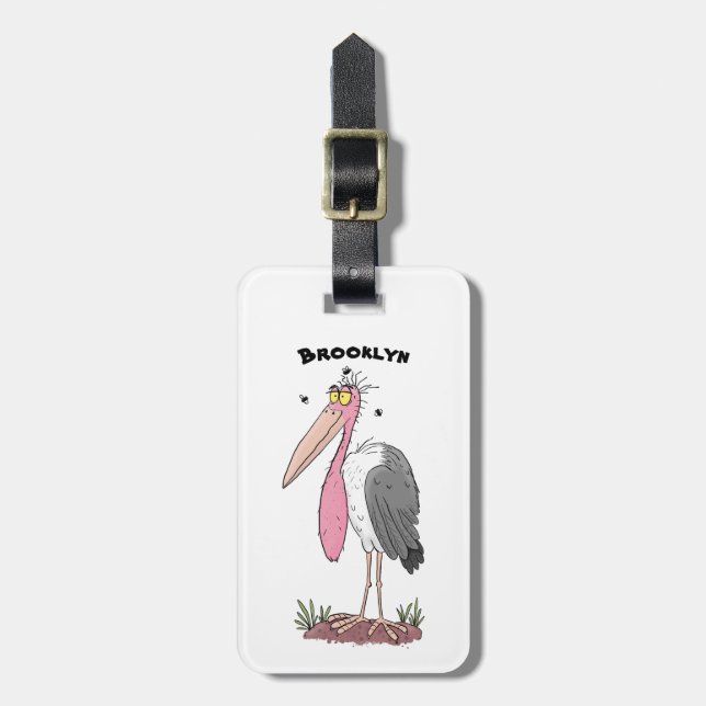 Tecknad för marabou stork bagagebricka (Vertikal Framsida)