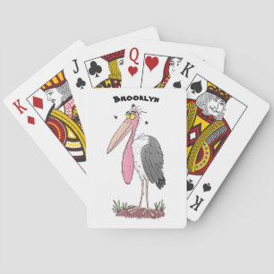 Tecknad för marabou stork casinokort
