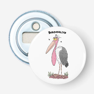 Tecknad för marabou stork flasköppnare