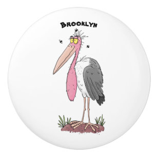 Tecknad för marabou stork knopp
