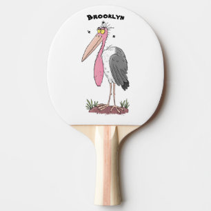 Tecknad för marabou stork pingisracket
