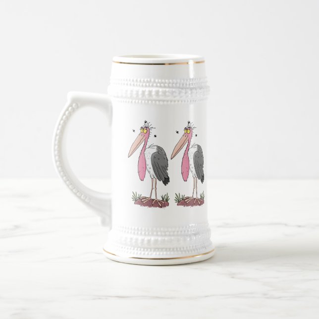 Tecknad för marabou stork sejdel (Vänster)