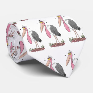 Tecknad för marabou stork slips