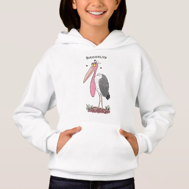 Tecknad för marabou stork t shirt (Framsida)