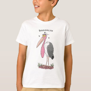 Tecknad för marabou stork t shirt