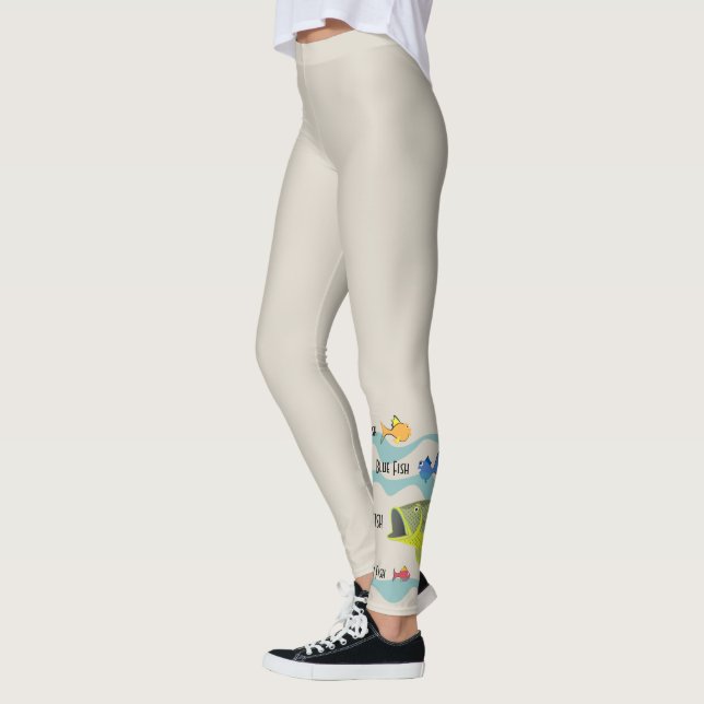 Tecknad för masfiske leggings (Vänster)