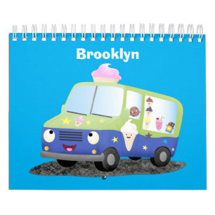 tecknad för maskiner och transport kalender