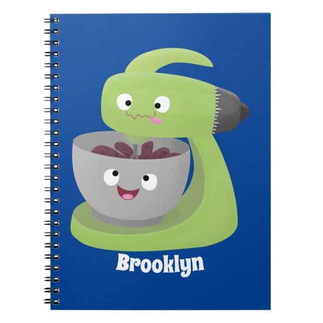 Tecknad för matlagningsmixer för köksartiklar anteckningsbok (Framsidan)