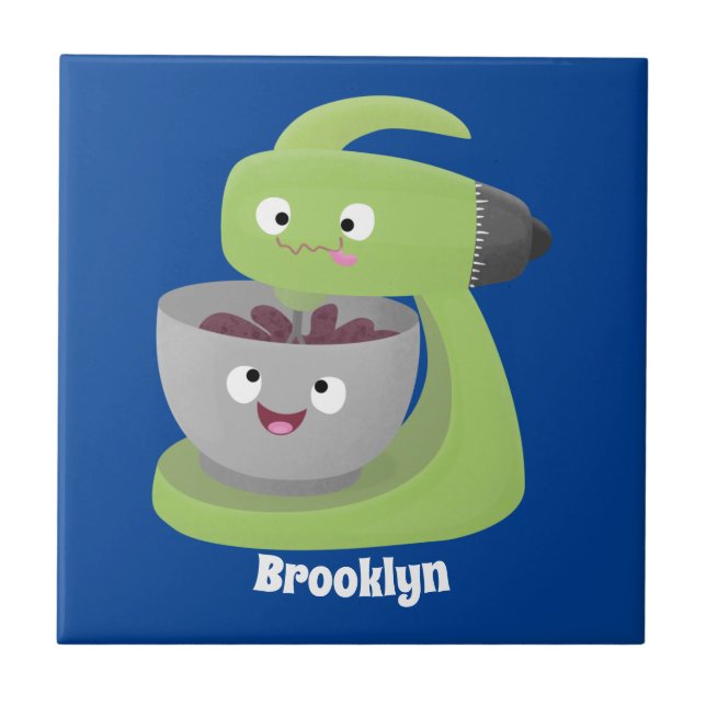 Tecknad för matlagningsmixer för köksartiklar kakelplatta (Framsidan)