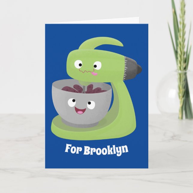 Tecknad för matlagningsmixer för köksartiklar kort (Framsida)