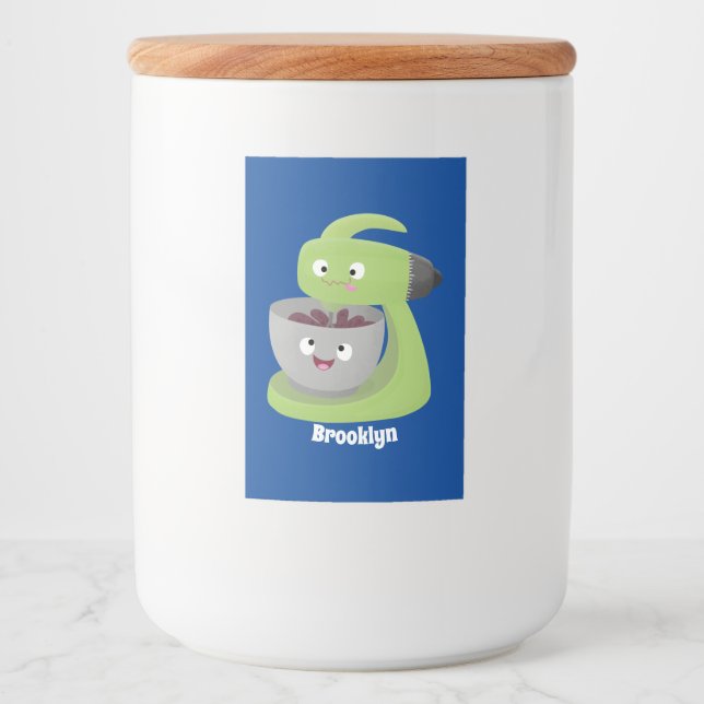 Tecknad för matlagningsmixer för köksartiklar mat etikett (Framsida)