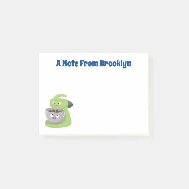 Tecknad för matlagningsmixer för köksartiklar post-it block (Framsida)