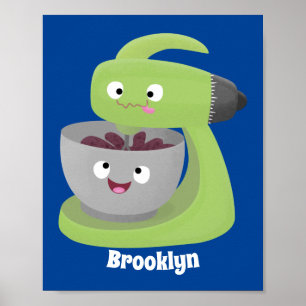Tecknad för matlagningsmixer för köksartiklar poster