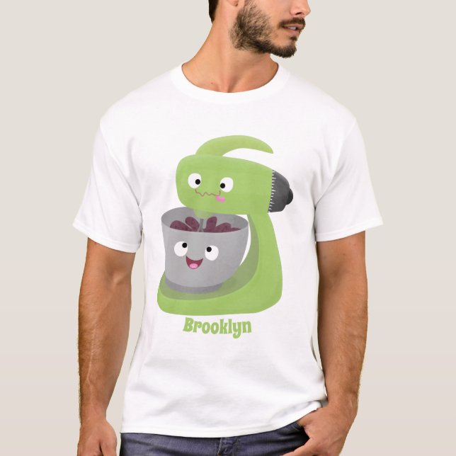 Tecknad för matlagningsmixer för köksartiklar t shirt (Framsida)