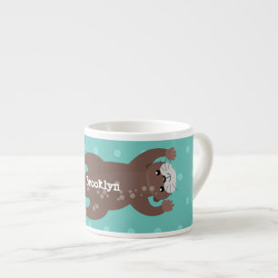 Tecknad för matning av kål espressomugg