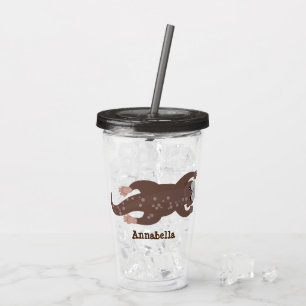 Tecknad för matning av kål take away mugg