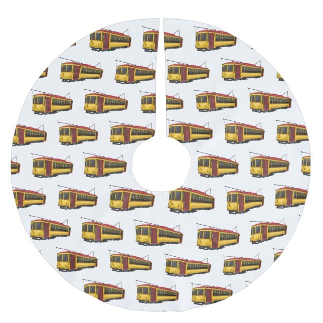 Tecknad för matningsvagn julgransmatta borstad polyester (Framsidan)