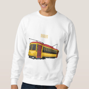 Tecknad för matningsvagn lång ärmad tröja