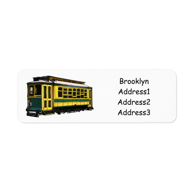 Tecknad för matningsvagn returadress etikett (Framsidan)